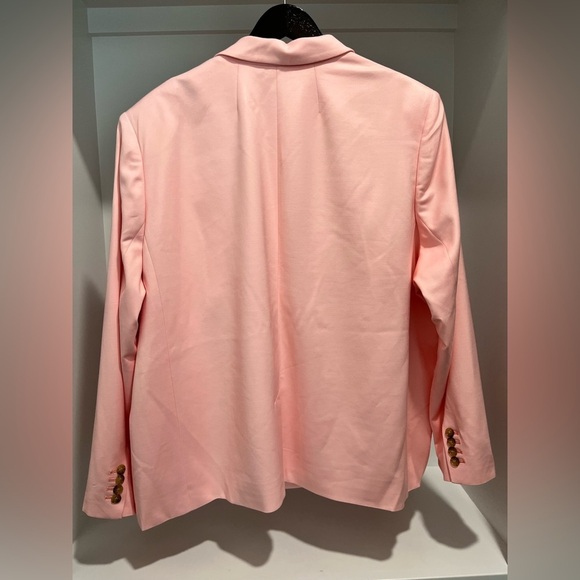 J.Crew $278 Relaxed Double Breasted Blazer in City Twill Pink Size 24 BX785 NEW - Picture 5 of 11